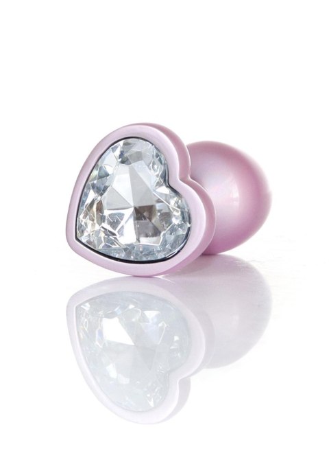 Plug-Jewellery Pearl Pink Heart PLUG- Clear S B - Series HeavyFun