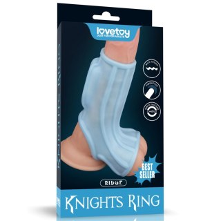 Vibrating Ridge Knights Ring with Scrotum Sleeve LoveToy - Boys of Toys Sp. z o.o. (dystrybutor)