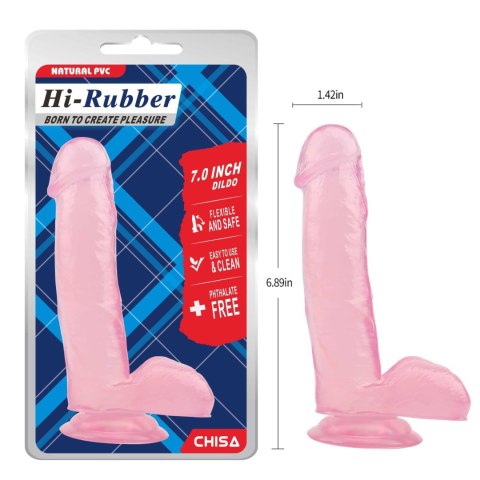 7.0 Inch Dildo-Pink HI-Rubber