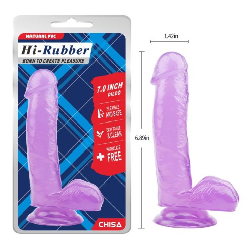 7.0 Inch Dildo-Purple HI-Rubber