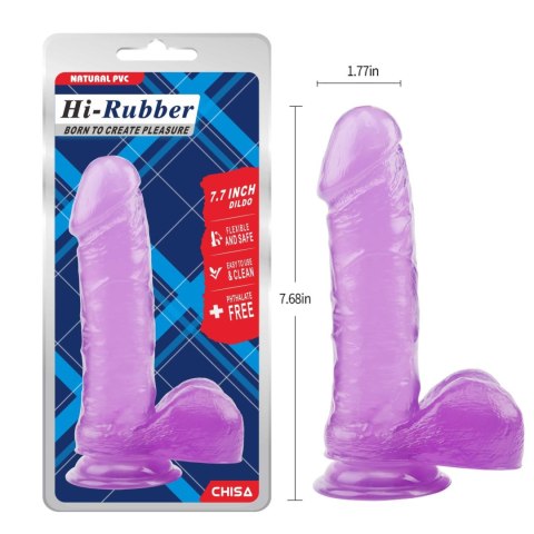 7.7 Inch Dildo-Purple HI-Rubber