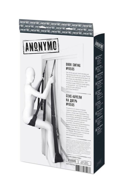 Anonymo Sex swing on the door , nylon, black Anonymo by TOYFA