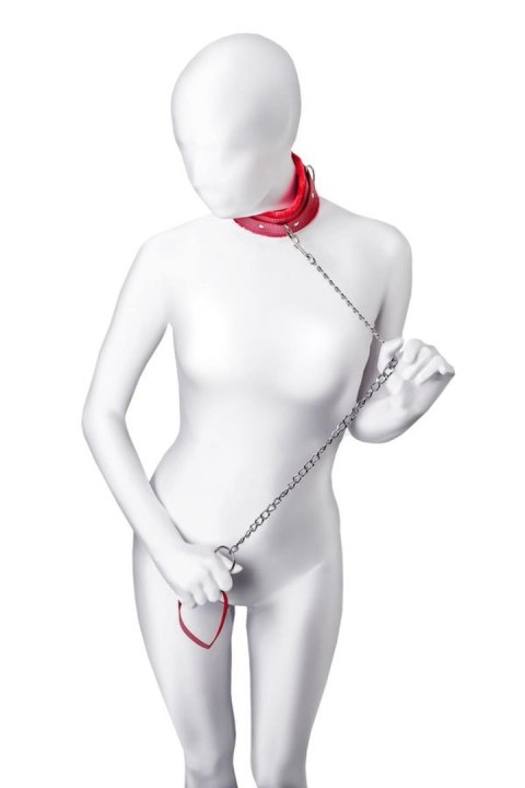 Anonymo collar, PU leather, red Toyfa