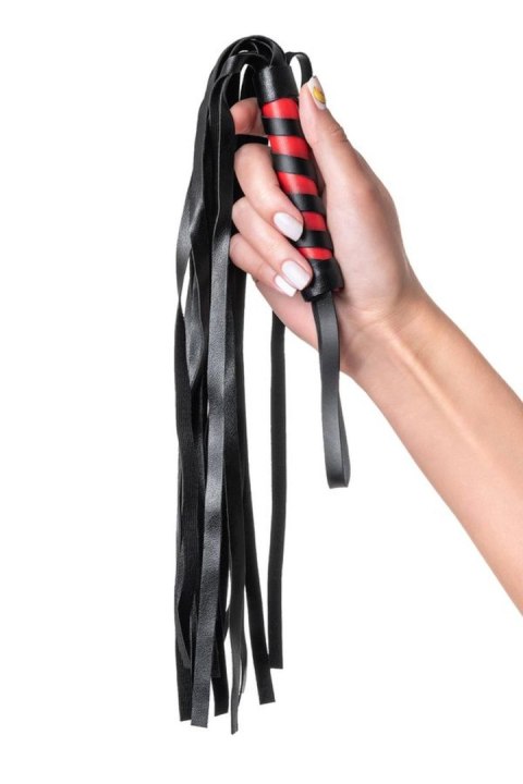 Anonymo flogger, PU leather, black, 45 cm Anonymo by TOYFA