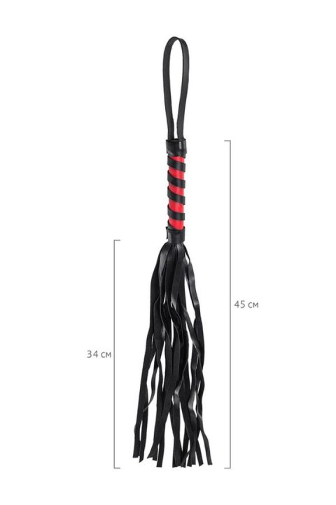 Anonymo flogger, PU leather, black, 45 cm Anonymo by TOYFA