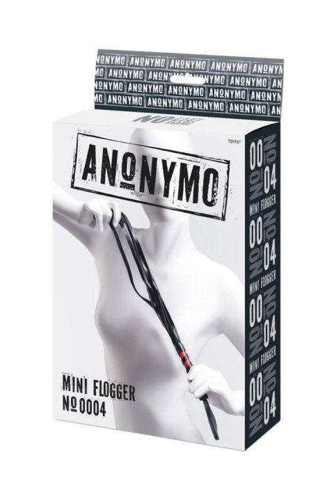 Anonymo flogger, PU leather, black, 45 cm Anonymo by TOYFA