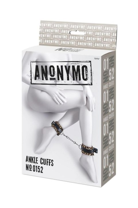 Anonymo handcuffs, PU leather, print, 27 cm Anonymo by TOYFA