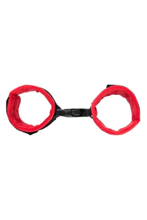 Anonymo handcuffs, velour, red, 24 cm Anonymo by TOYFA