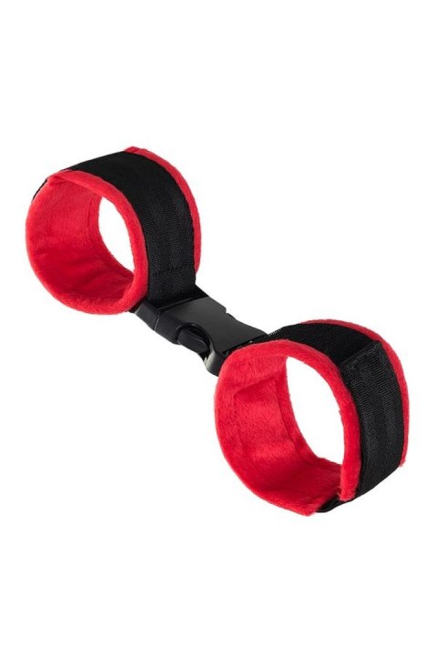 Anonymo handcuffs, velour, red, 29 cm Anonymo by TOYFA