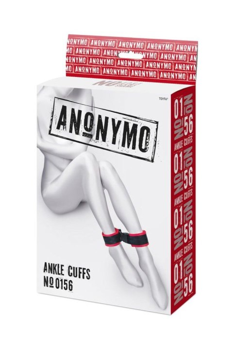 Anonymo handcuffs, velour, red, 29 cm Anonymo by TOYFA