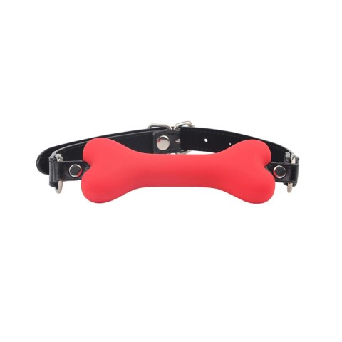 Behave! Doggle Bone Bit Gag-Red Behave