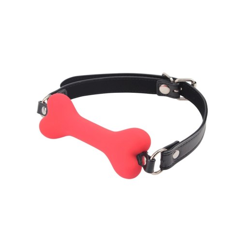 Behave! Doggle Bone Bit Gag-Red Behave