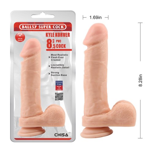 Kyle Korver 8.5" Dildo Flesh Ballsy Super Cock