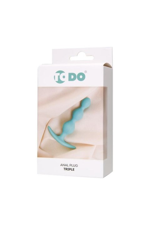 ToDo by Toyfa Anal plug Triple, silicone, mint, 10.5 cm, O 2.4 cm ToDo by TOYFA