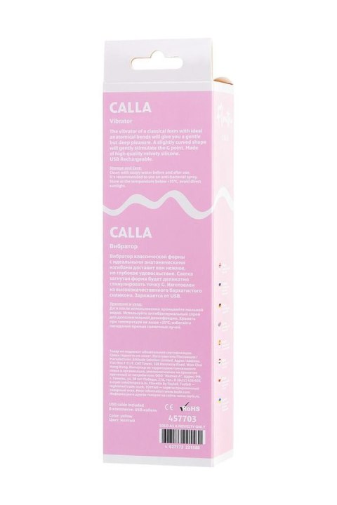 Vibrator Flovetta by Toyfa Calla, silicone, yellow, 22 cm Flovetta