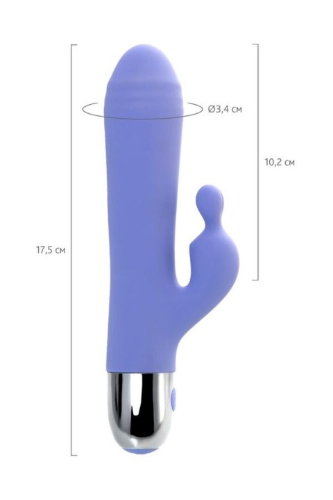 Vibrator with clitoral stimulation Flovetta Crocus, silicone, purple, 17.5 cm Flovetta