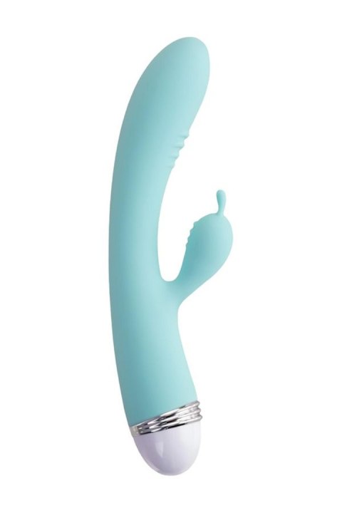 Vibrator with clitoral stimulator Flovetta by Toyfa Iris, silicone, mint, 22 cm Flovetta