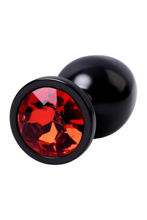 Black anal plug TOYFA Metal,with a ruby colored gem Metal by TOYFA