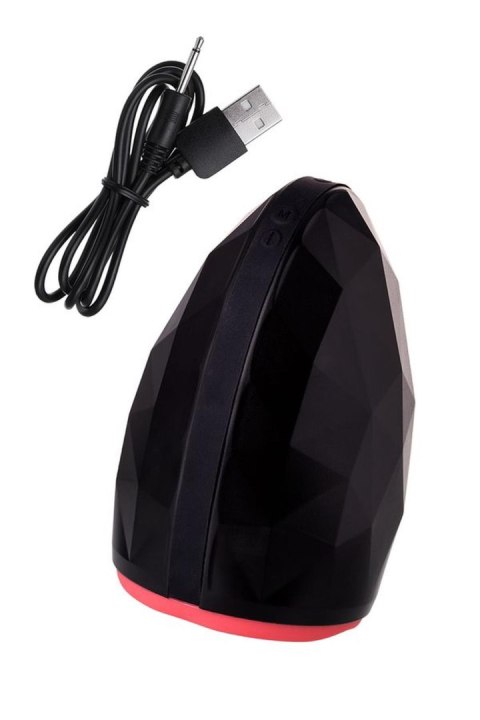 EROTIST Magma; Rechargeable masturbator with heating, Silicone, Black, 12 cm Erotist