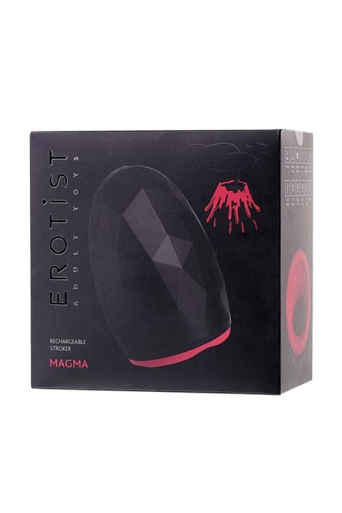 EROTIST Magma; Rechargeable masturbator with heating, Silicone, Black, 12 cm Erotist