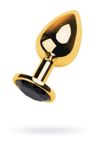 Gold anal plug TOYFA Metal with pink round-shaped gem Metal by TOYFA