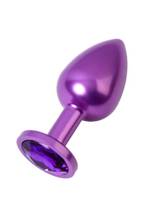 Purple anal plug TOYFA Metal,with a amethyst colored gem Metal by TOYFA