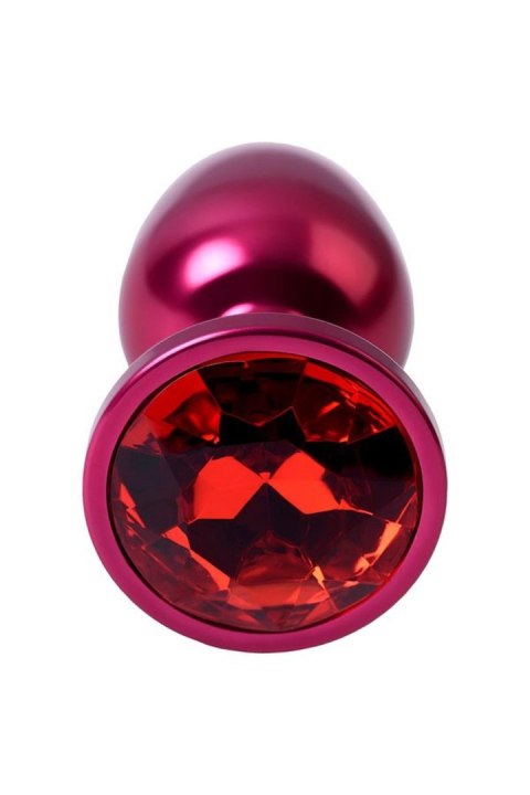 Red anal plug TOYFA Metal with a red colored gem Metal by TOYFA