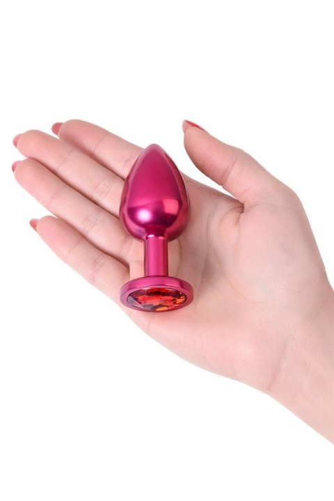 Red anal plug TOYFA Metal with red gem Metal by TOYFA