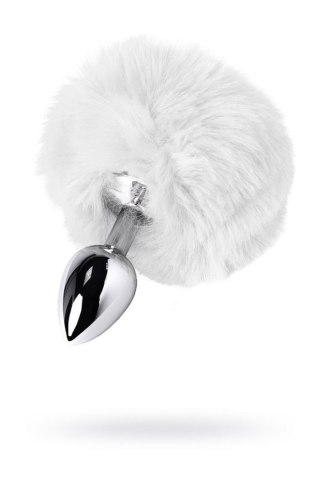 Silver anal plug TOYFA Metal with faux fur Metal by TOYFA