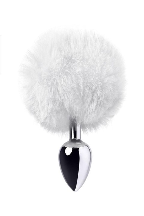 Silver anal plug TOYFA Metal with faux fur Metal by TOYFA