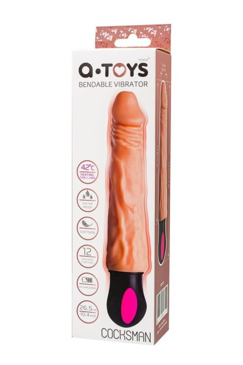 A-TOYS Realistic Vibrator with heating, TPE, 12 Modes, bendable, recharble A-Toys