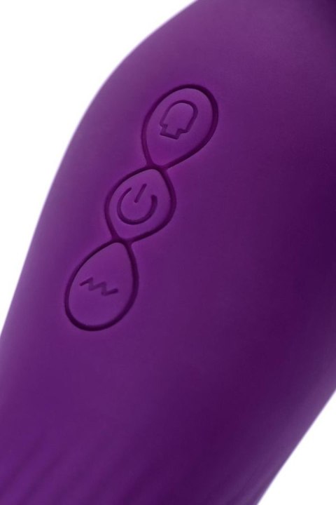 JOS Stimulator 2 in 1 Kisom, silicone, purple, 13 cm JOS