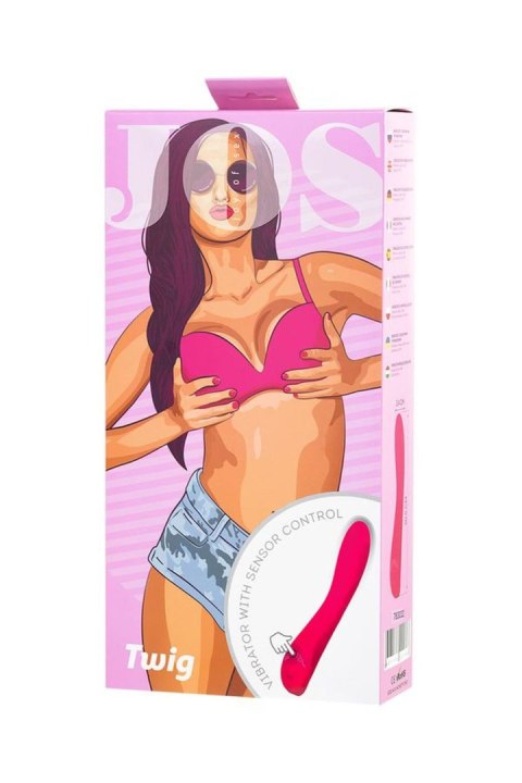Unrealistic JOS Twig vibrator, 5 vibration modes, silicone, pink, 20.5 cm, O 3.4 cm TOYFA - Boys of Toys Sp. z o.o. (dystrybutor)