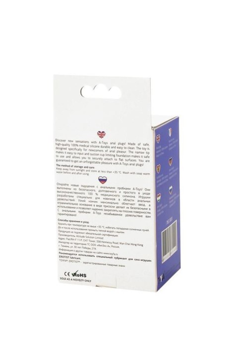 A-TOYS, Anal Plug, Silicone, Purple, 10.2 cm TOYFA - Boys of Toys Sp. z o.o. (dystrybutor)