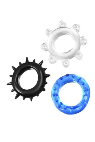 A-TOYS, Cockrings set, 3 pcs.Mix color, TPE, O 3 cm TOYFA - Boys of Toys Sp. z o.o. (dystrybutor)