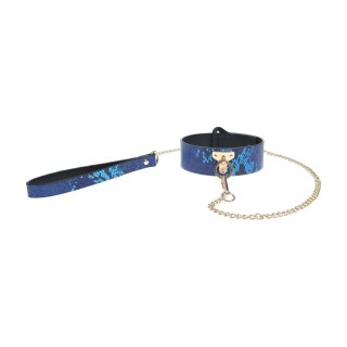 Florence Collection - Collar with Leash - Blue SHOTS